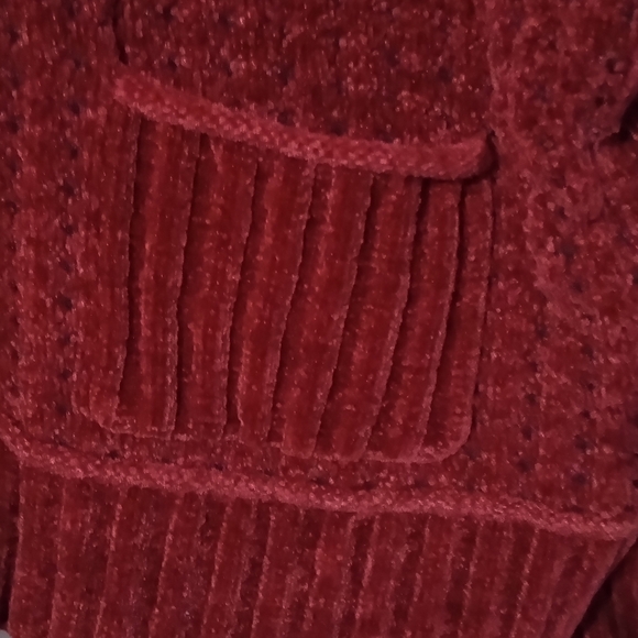 Habitat Red Crew Neck Sweater Cozy Knit Winter Essential - Picture 3 of 4